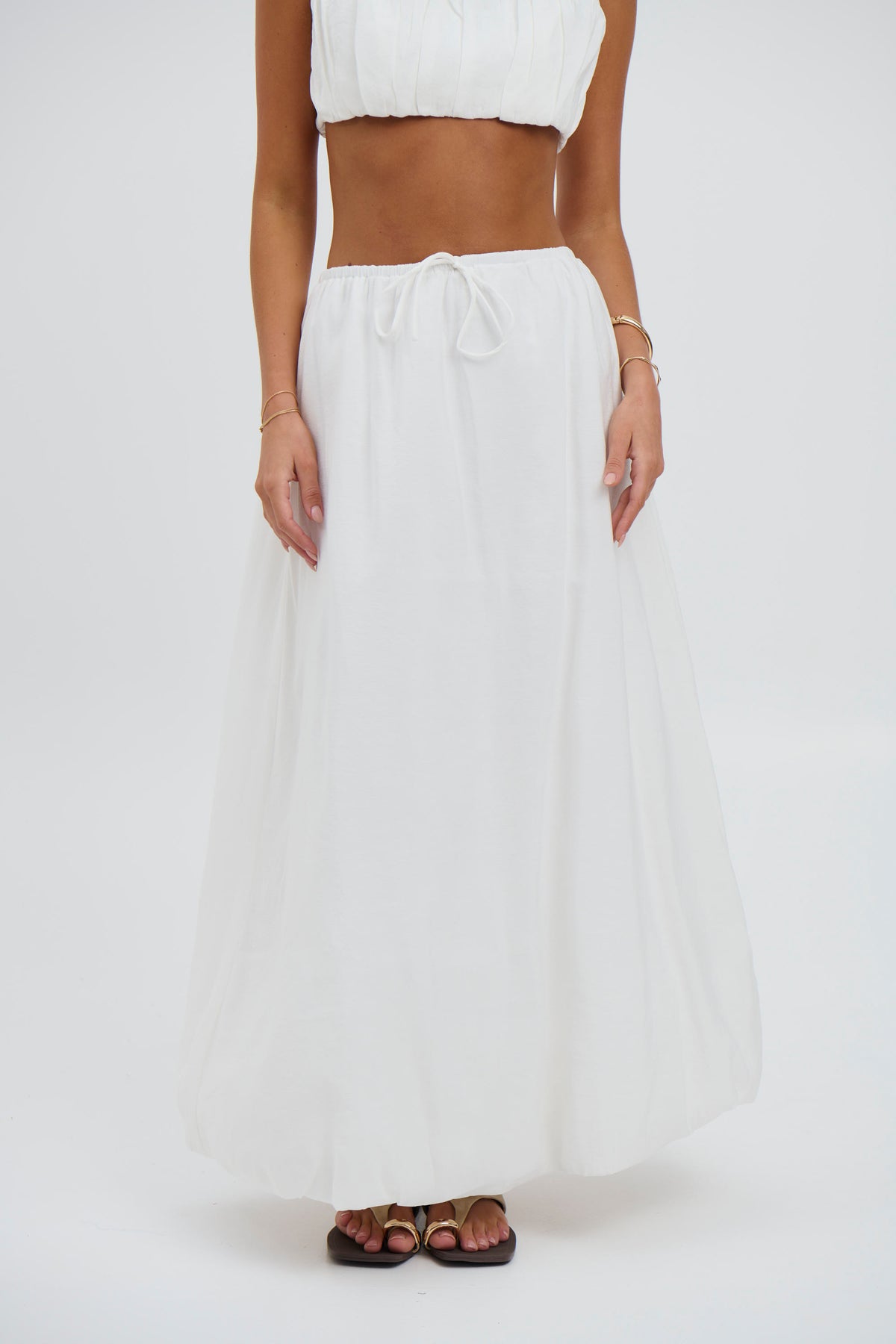 Zarela Maxi Skirt White