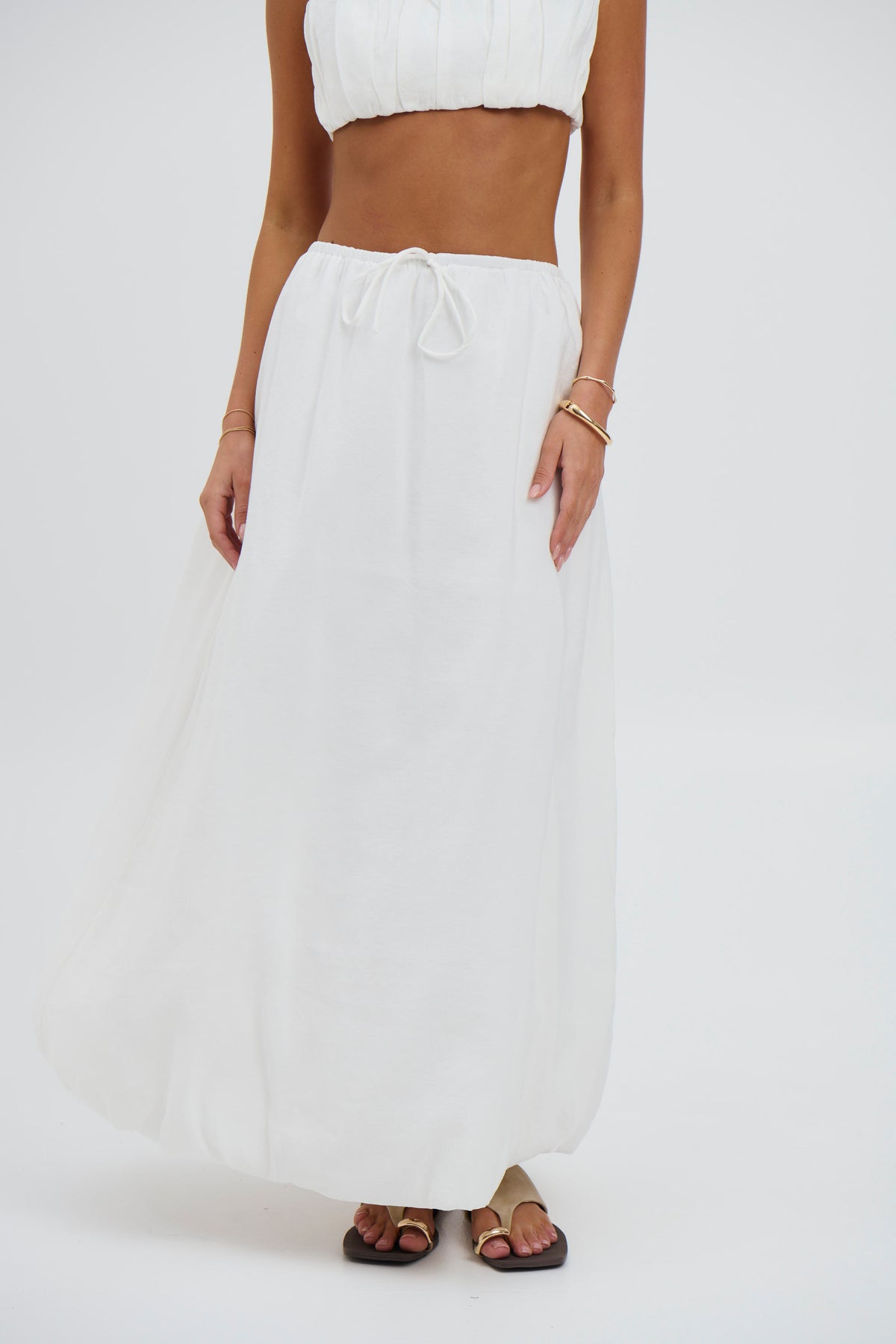 Zarela Maxi Skirt White