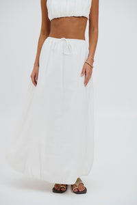 Zarela Maxi Skirt White