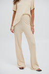 Leighton Ribbed Pant Bone