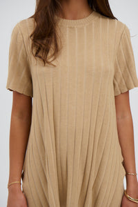 Leighton Ribbed Top Sand