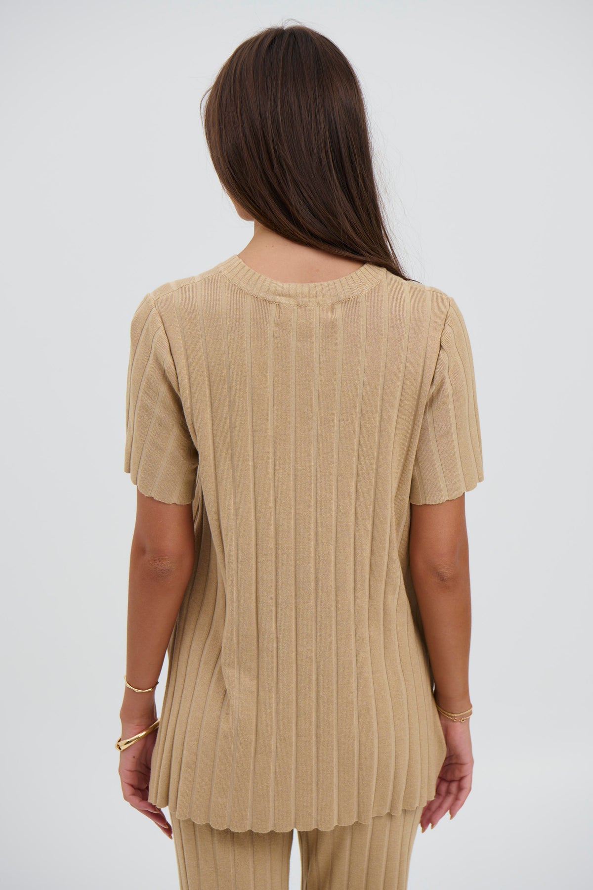 Leighton Ribbed Top Sand