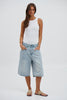 Unisex Flint Baggy Denim Jort Light