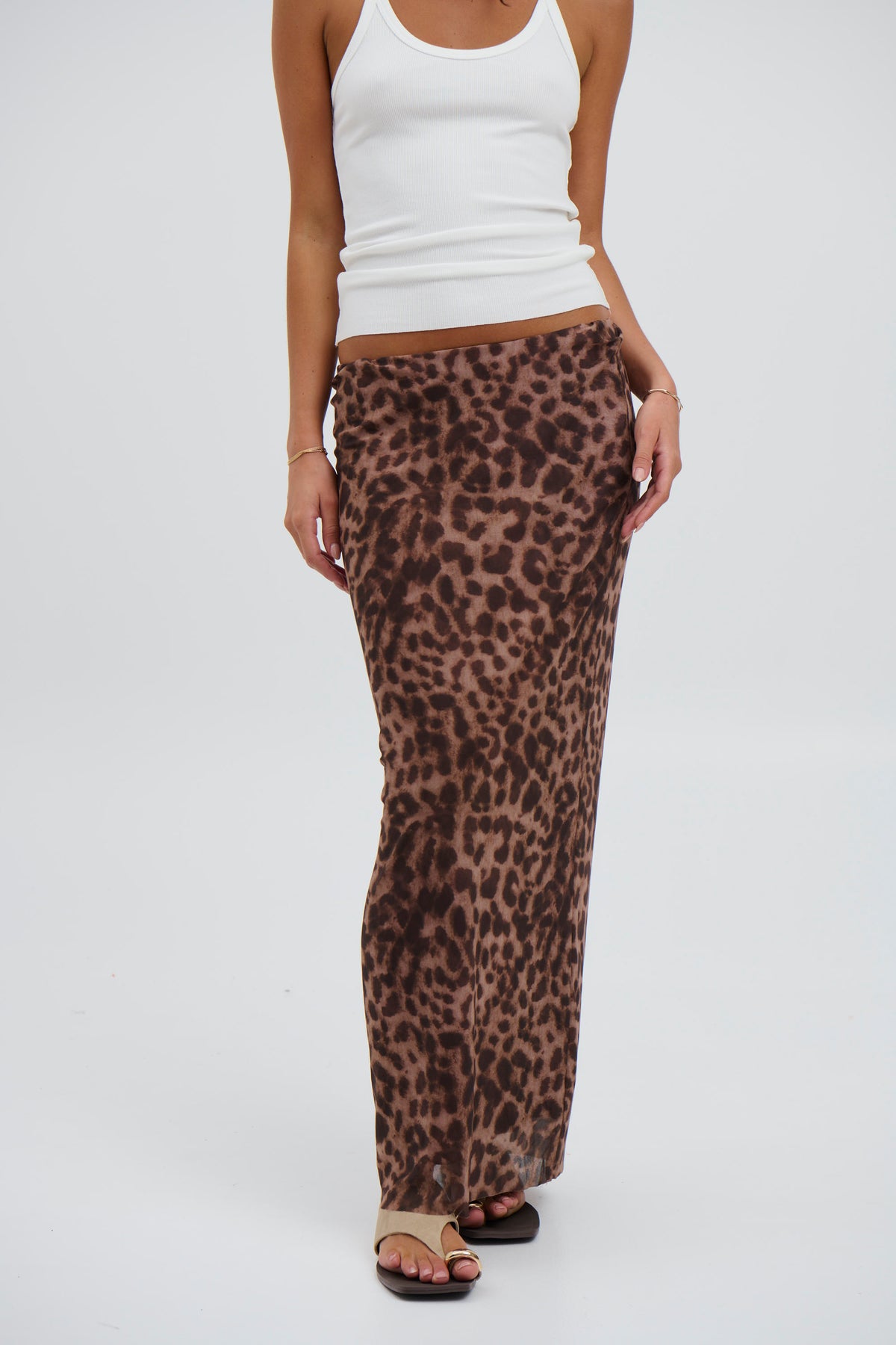 Louie Maxi Skirt Dark Leopard