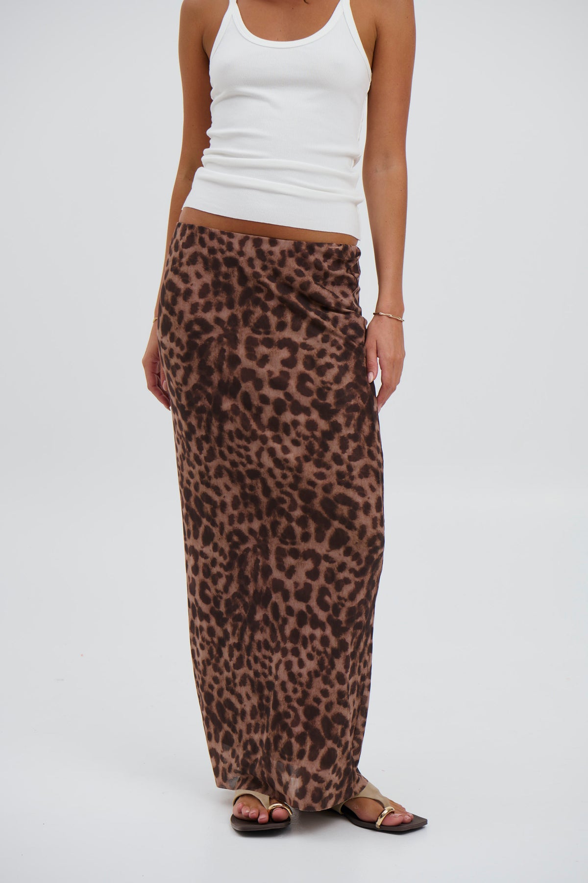 Louie Maxi Skirt Dark Leopard