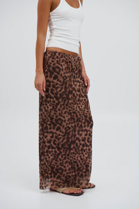 Louie Maxi Skirt Dark Leopard