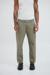 NTH Cropped Pleat Pant Khaki