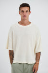 Vinnie Two Thread Stitch Tee White