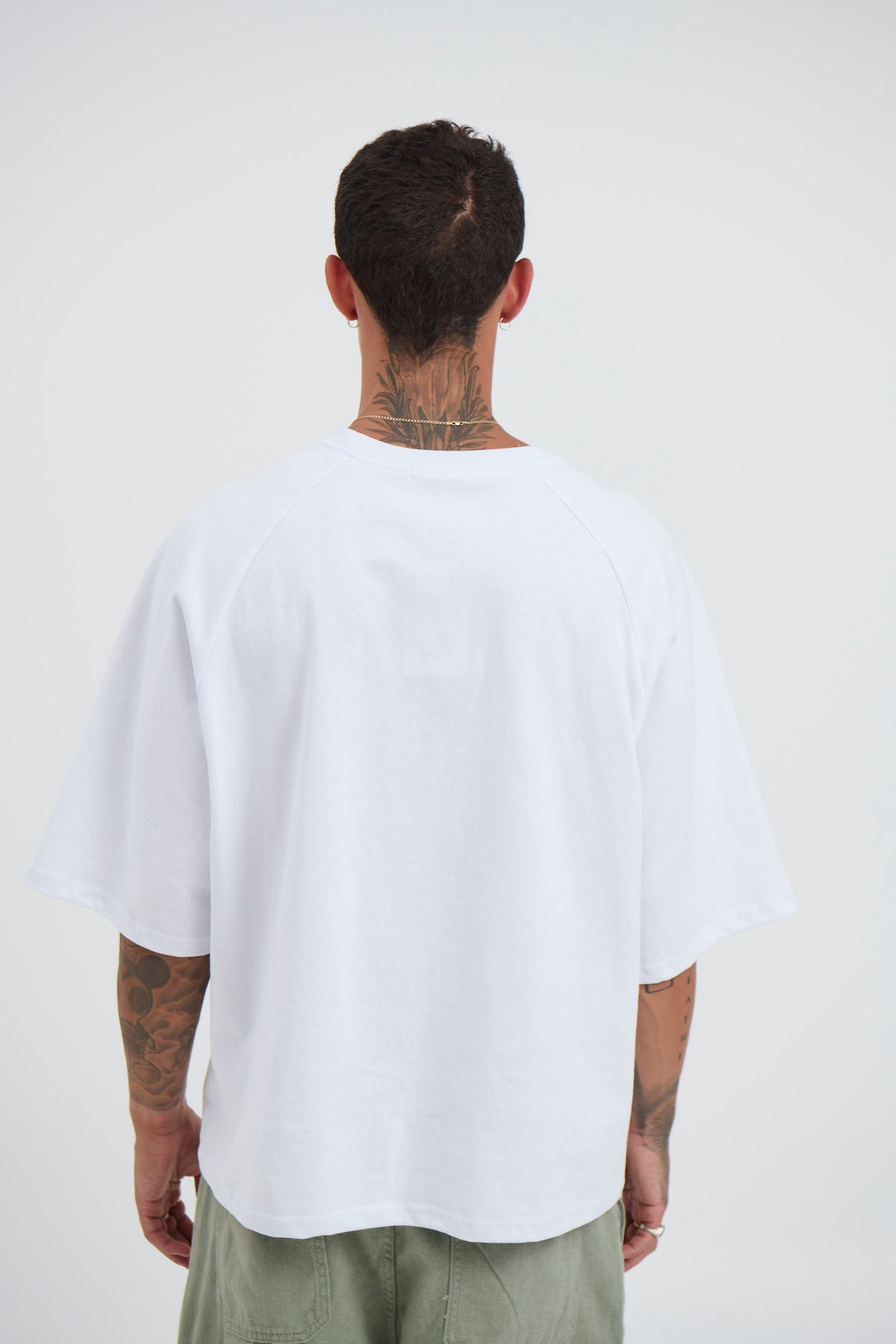 Raglan Crew Tee White