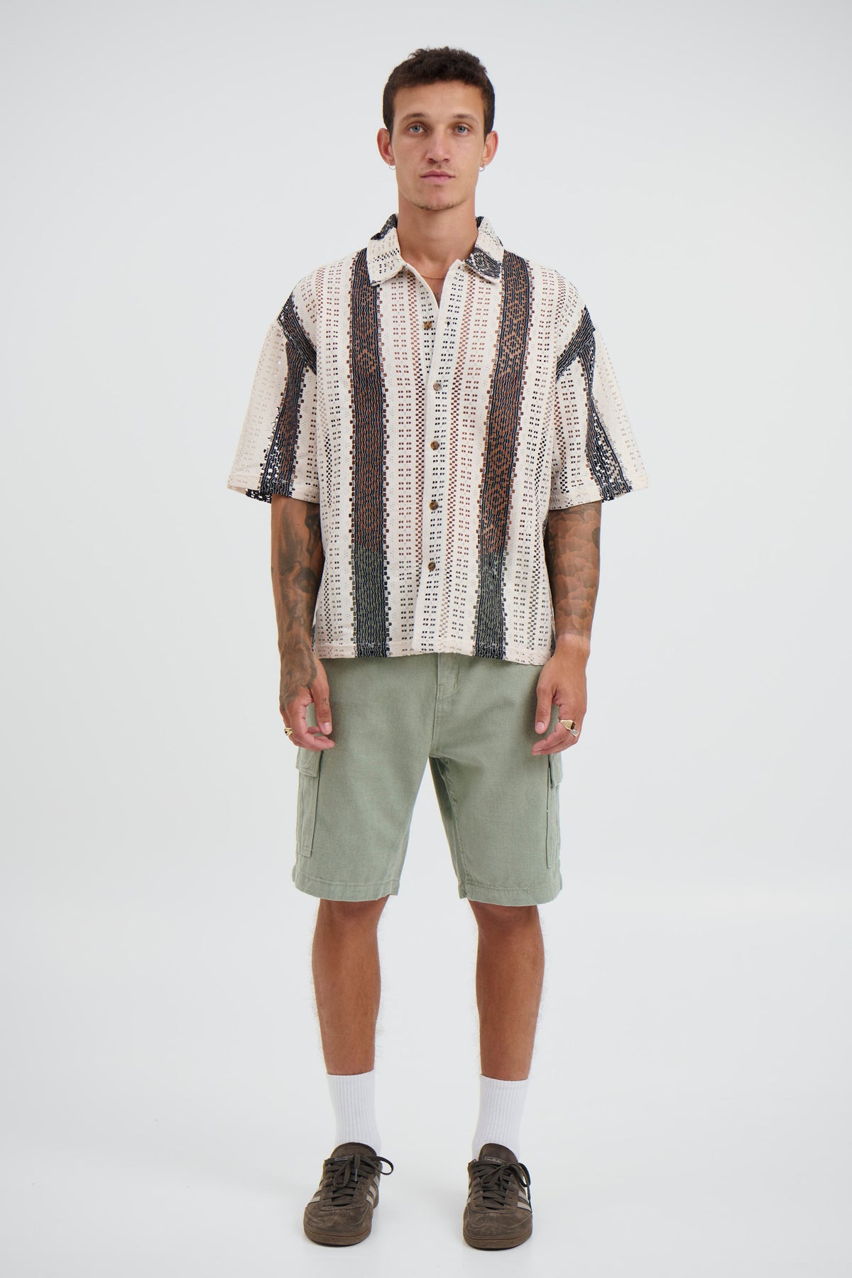 Lucas Drop Shirt Stripe Stitch