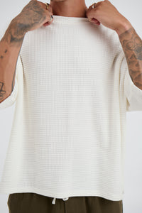 Lionel Waffle Tee White