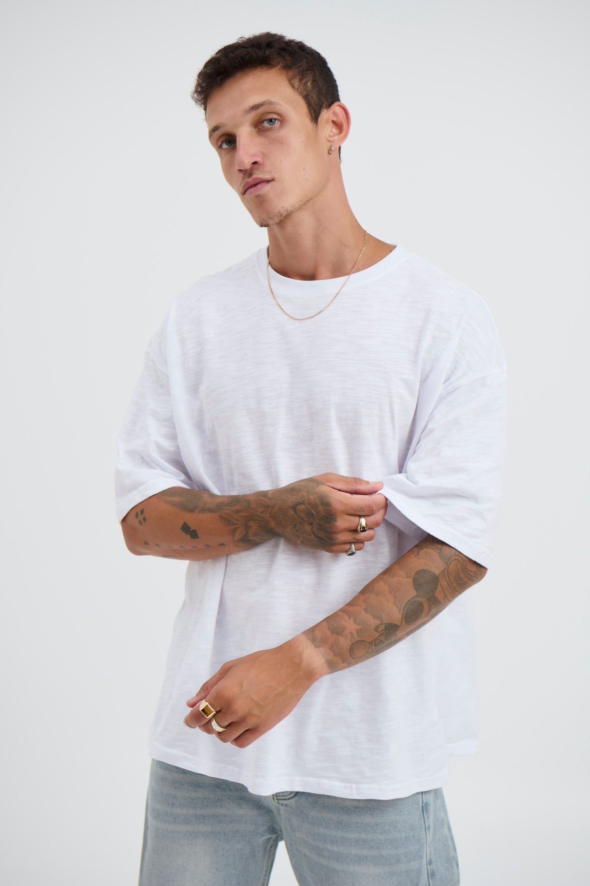 Nathan Crew Cotton Tee White