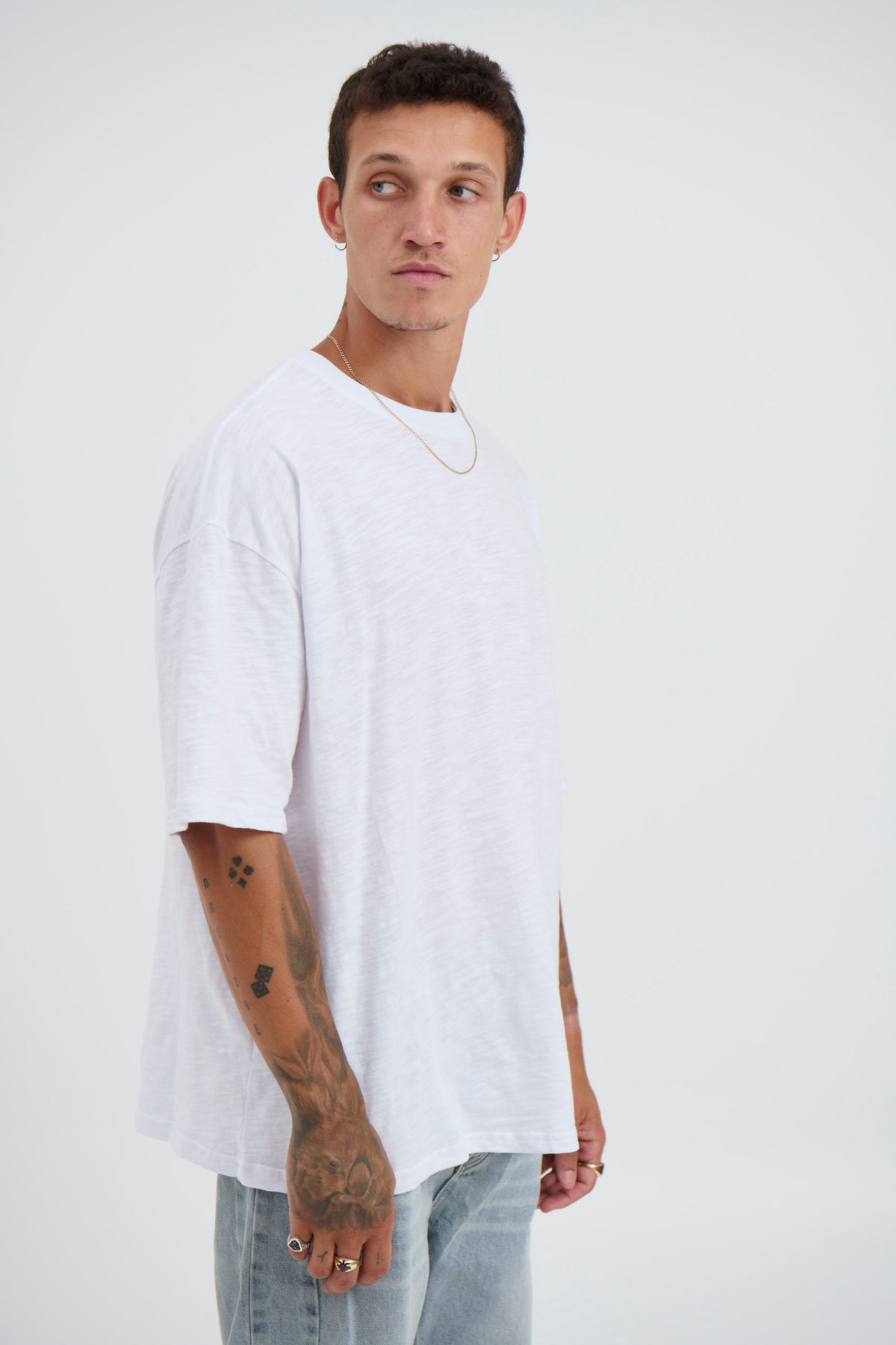 Nathan Crew Cotton Tee White