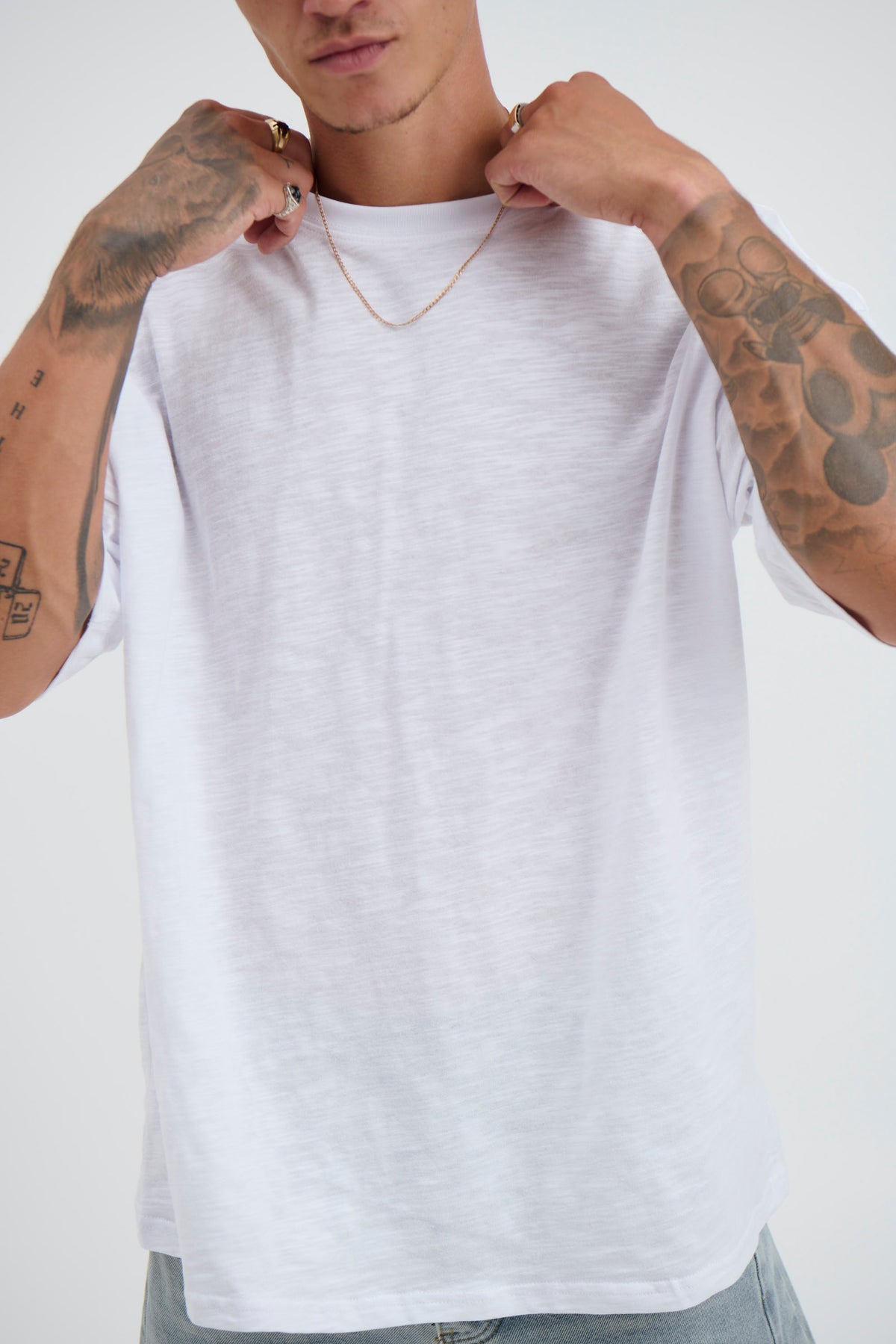 Nathan Crew Cotton Tee White