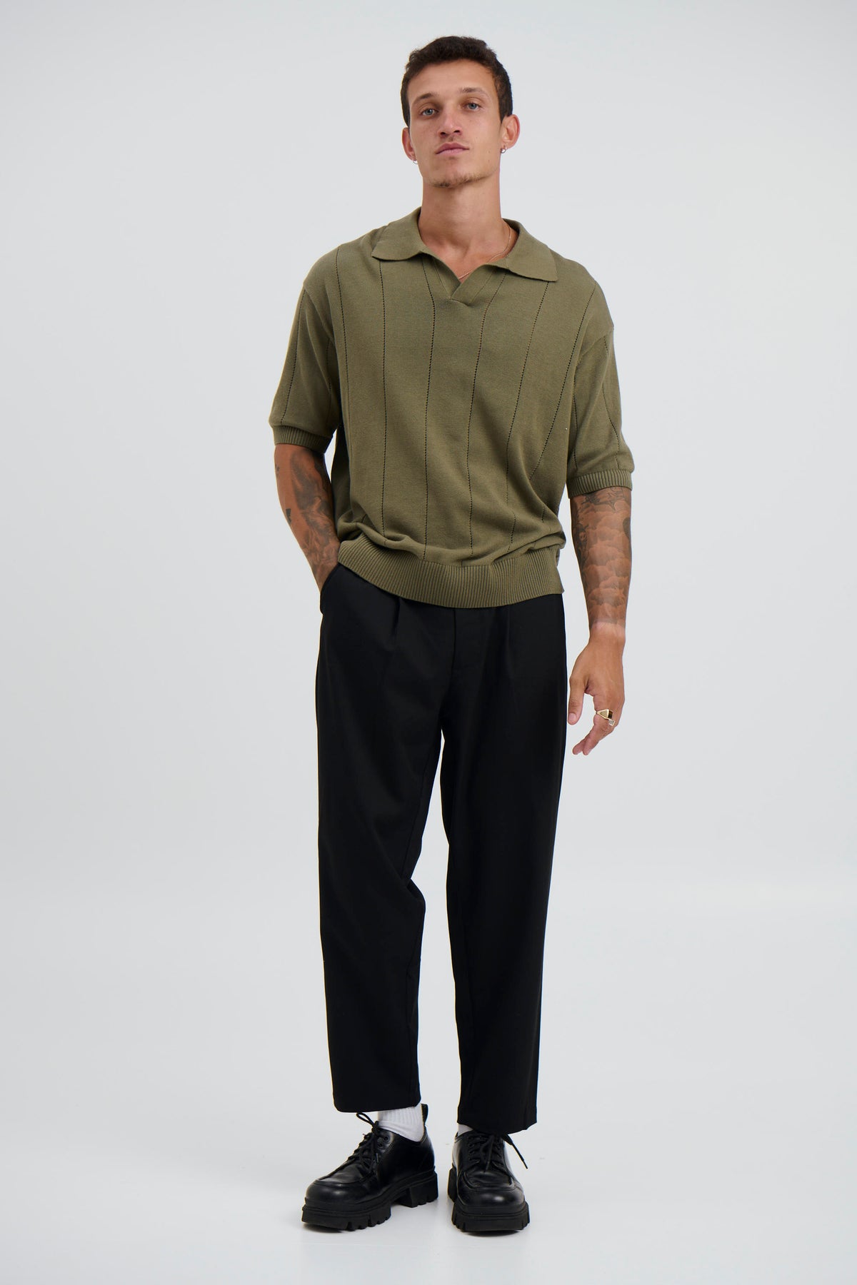 NTH Rib Polo Khaki