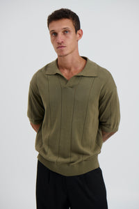 NTH Rib Polo Khaki