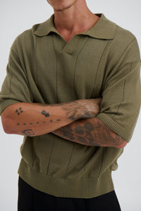 NTH Rib Polo Khaki