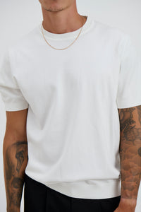 Nigel Fitted Knitted Tee White