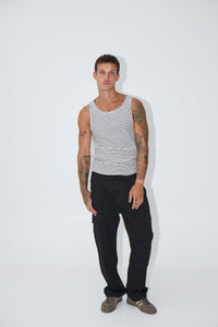 NTH Fitted Ribbed Tank Stripe