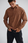 NTH Long Sleeve Check Shirt Choc