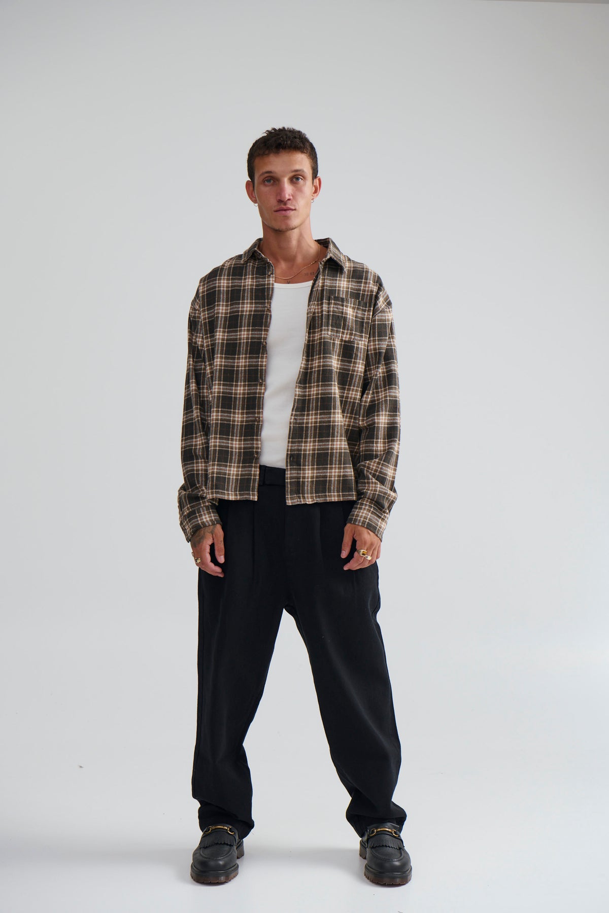 Brooklyn Check Shirt Brown