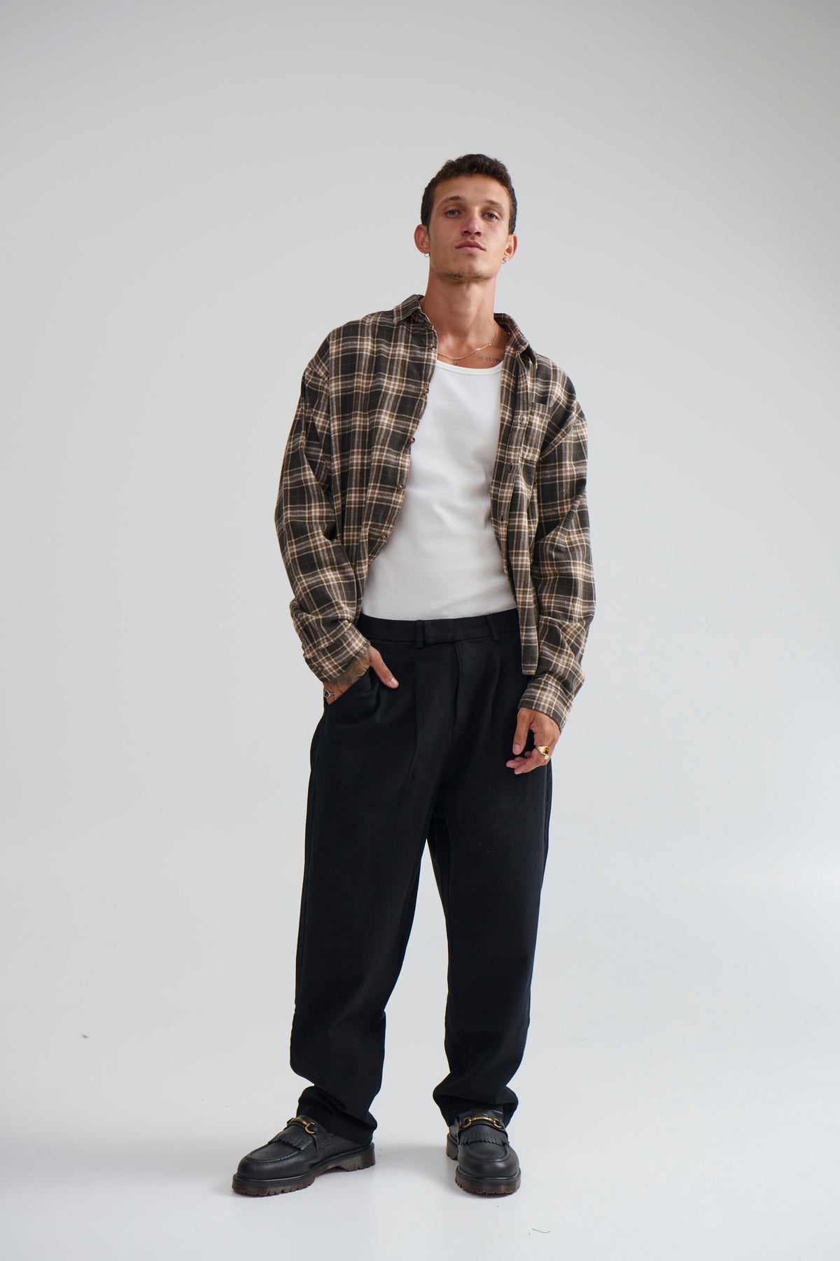 Brooklyn Check Shirt Brown