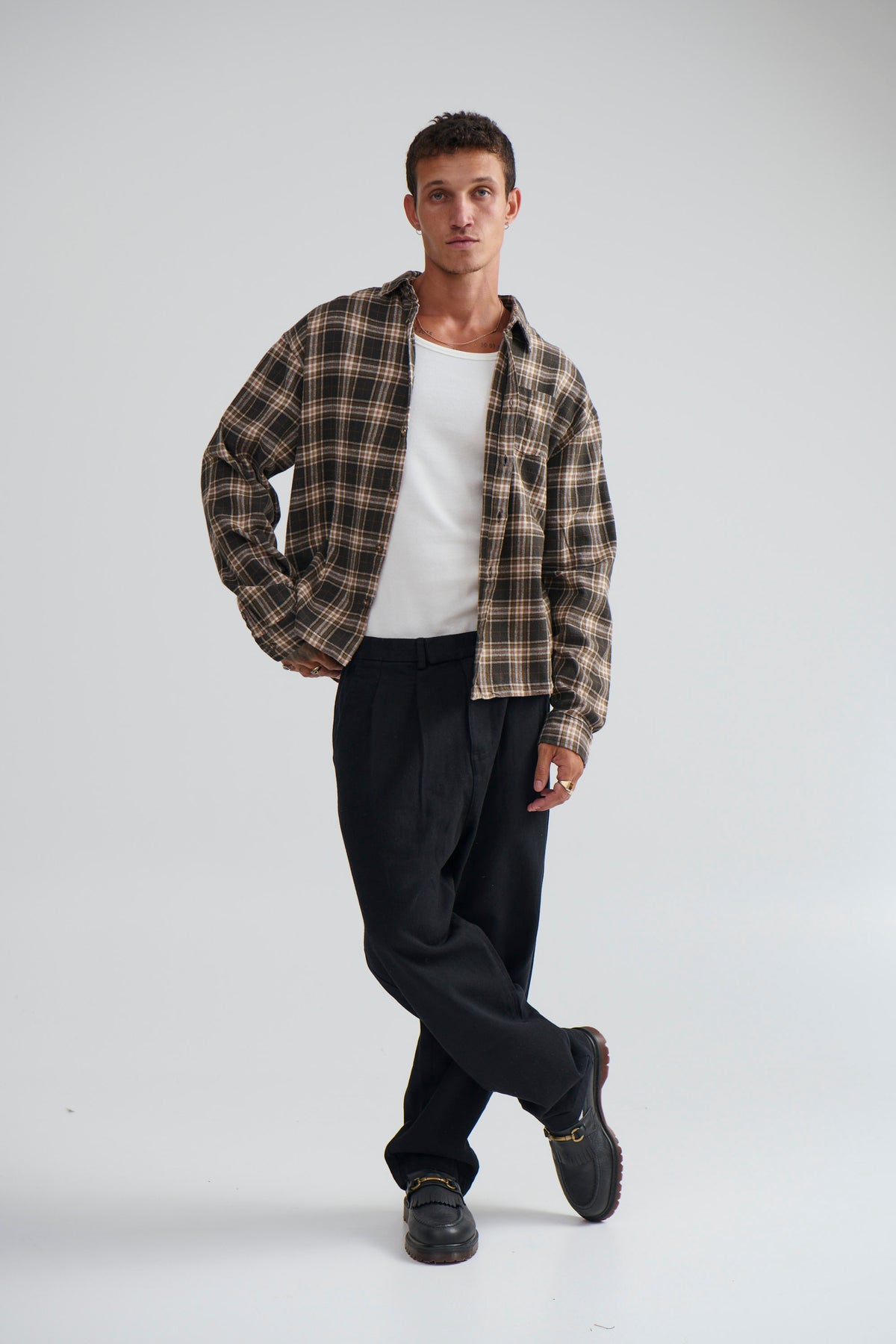 Brooklyn Check Shirt Brown