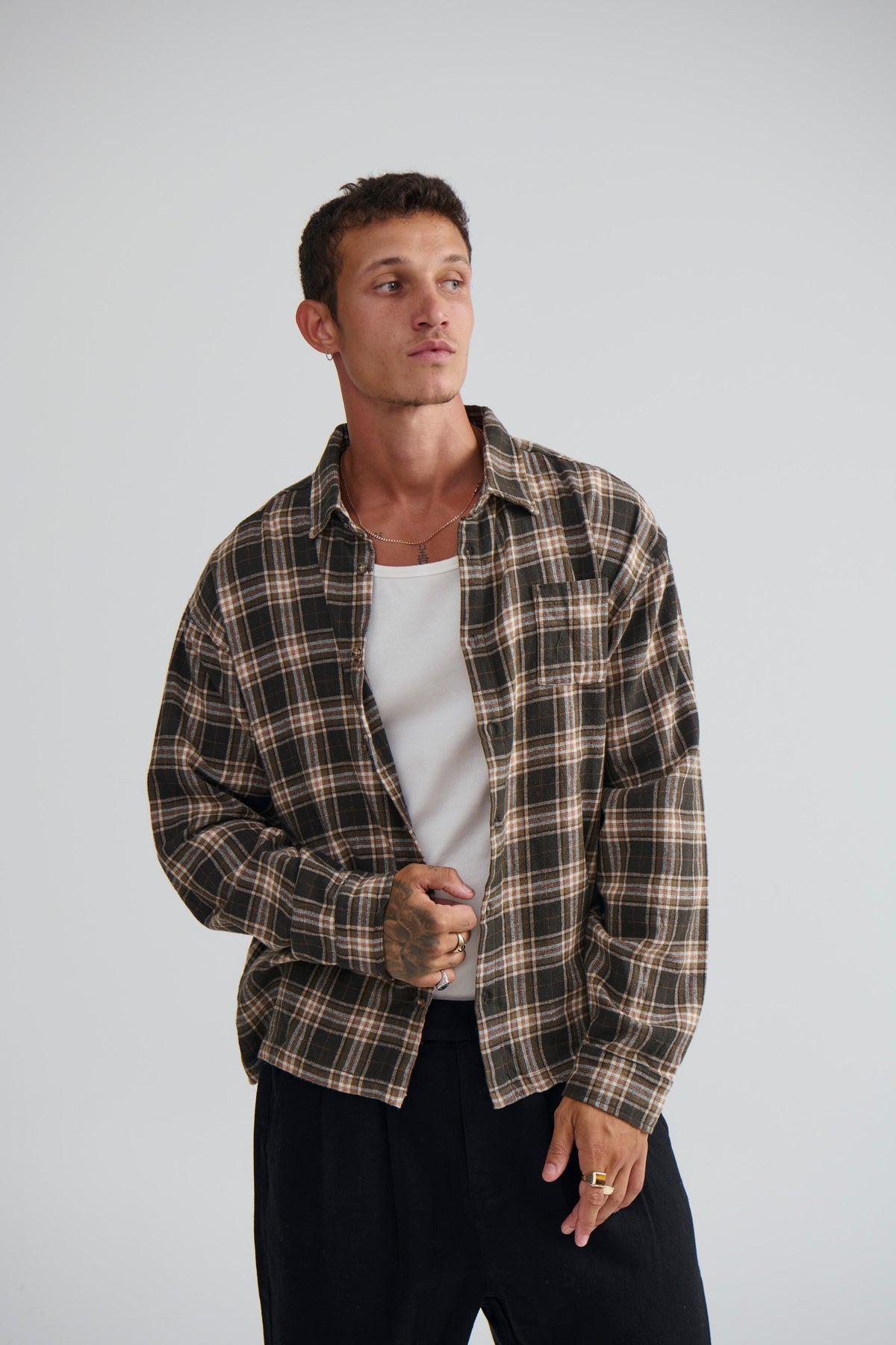 Brooklyn Check Shirt Brown