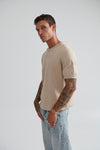 Nigel Fitted Knitted Tee Oat