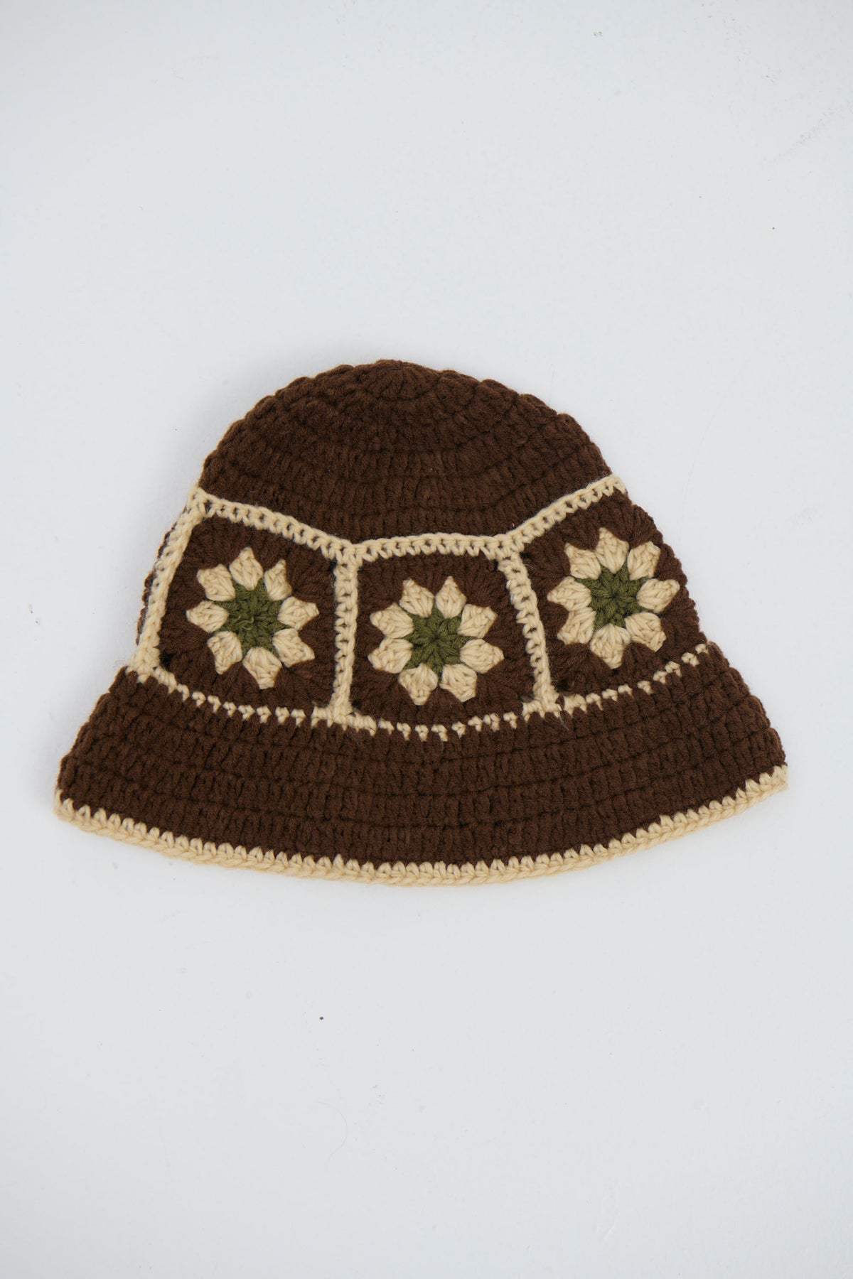 Crochet Bucket Hat Boho Chocolate