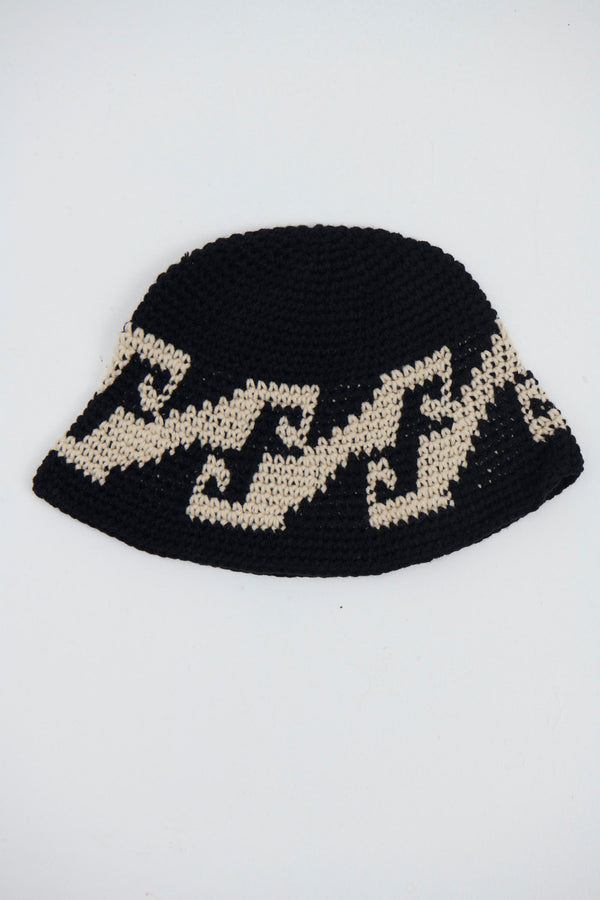 Crochet Bucket Hat Wave Black