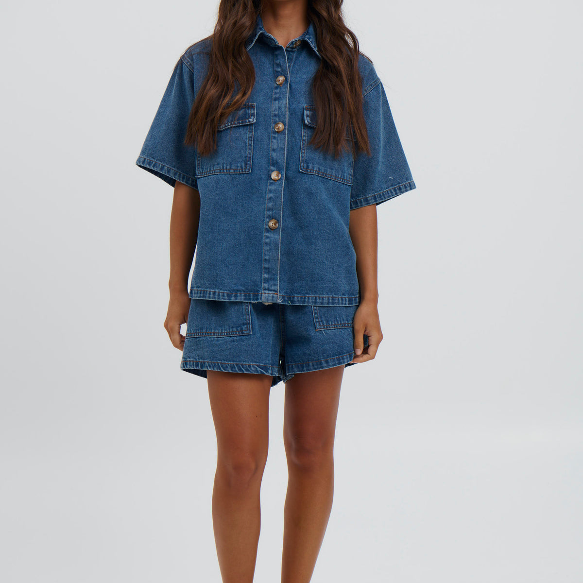 denim dress bronze snake Lioness Rider Denim Mini Dress In Dark Denim, Size S
