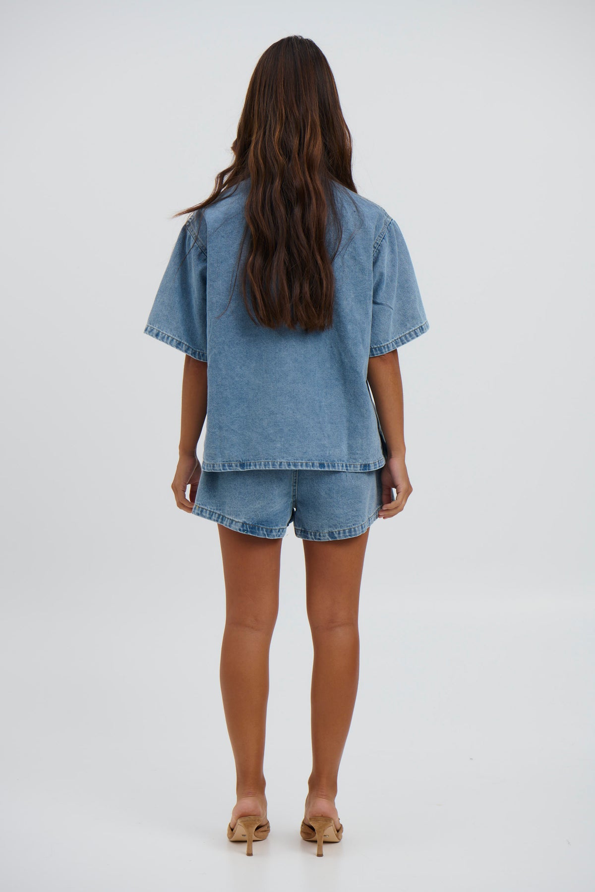 Buy Delaney Denim Set in Light Blue | Two Piece Outfit