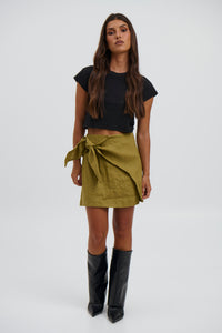 Emmanuella Mini Skirt Olive