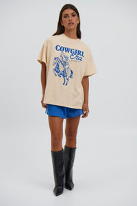 Cowgirl Era Top Beige