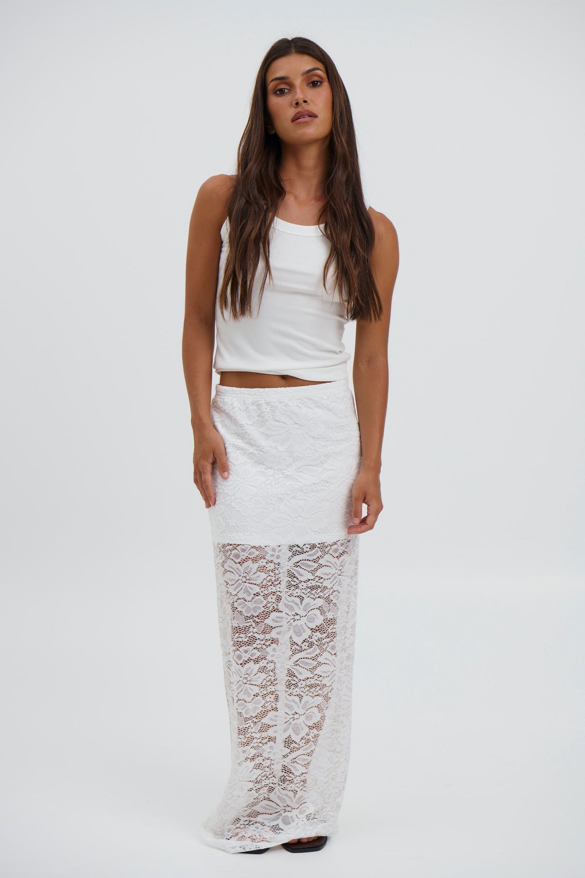 Chantelle Lace Skirt White