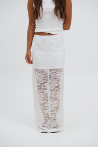 Chantelle Lace Skirt White