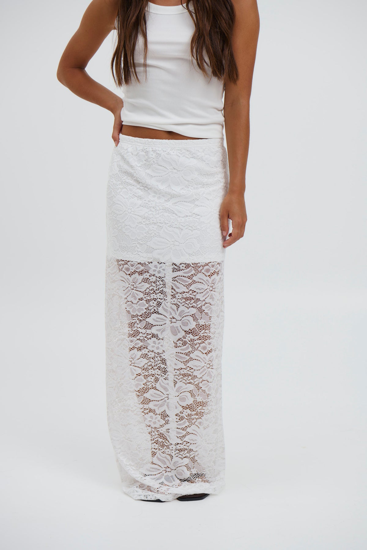 Chantelle Lace Skirt White