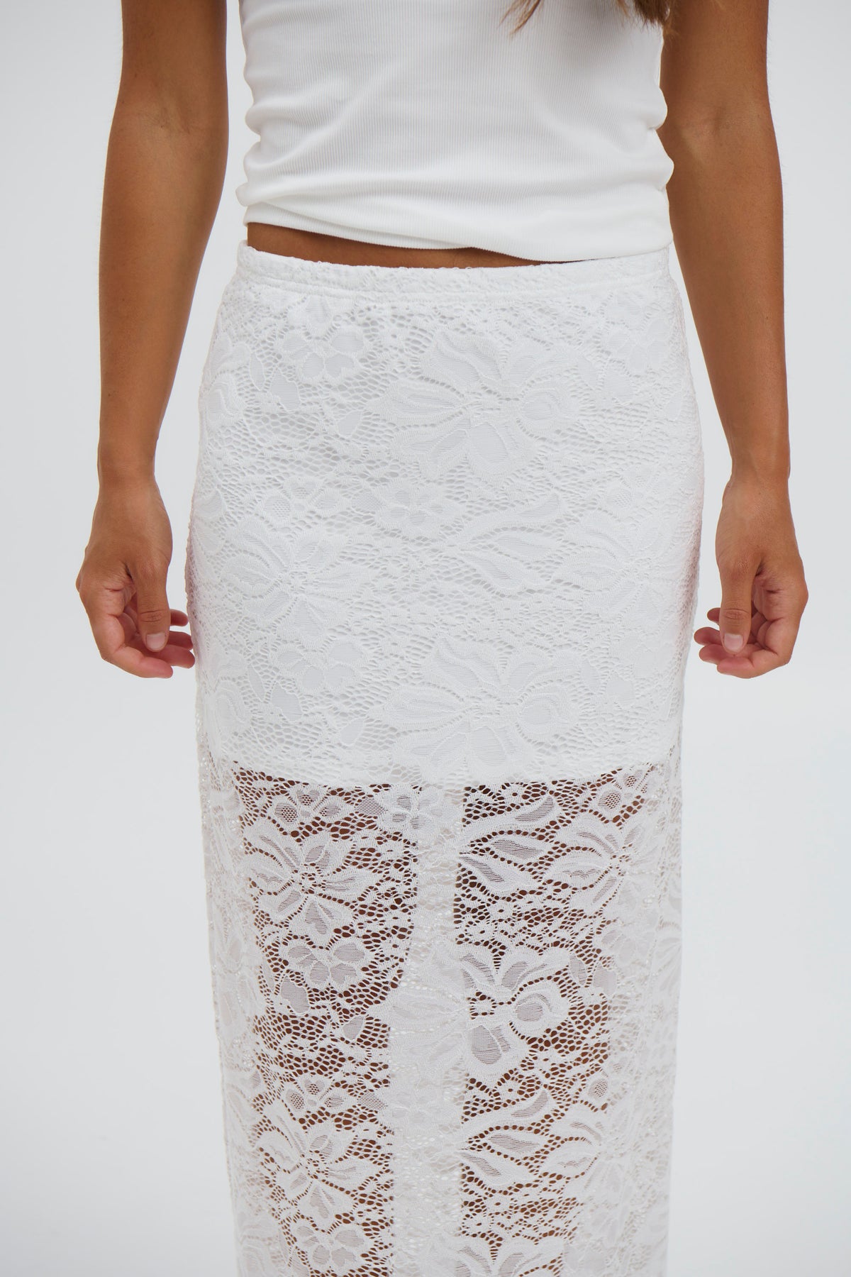 Chantelle Lace Skirt White