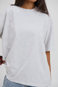 Unisex Midweight Signature Tee White Marle