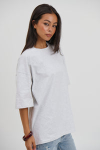 Unisex Midweight Signature Tee White Marle