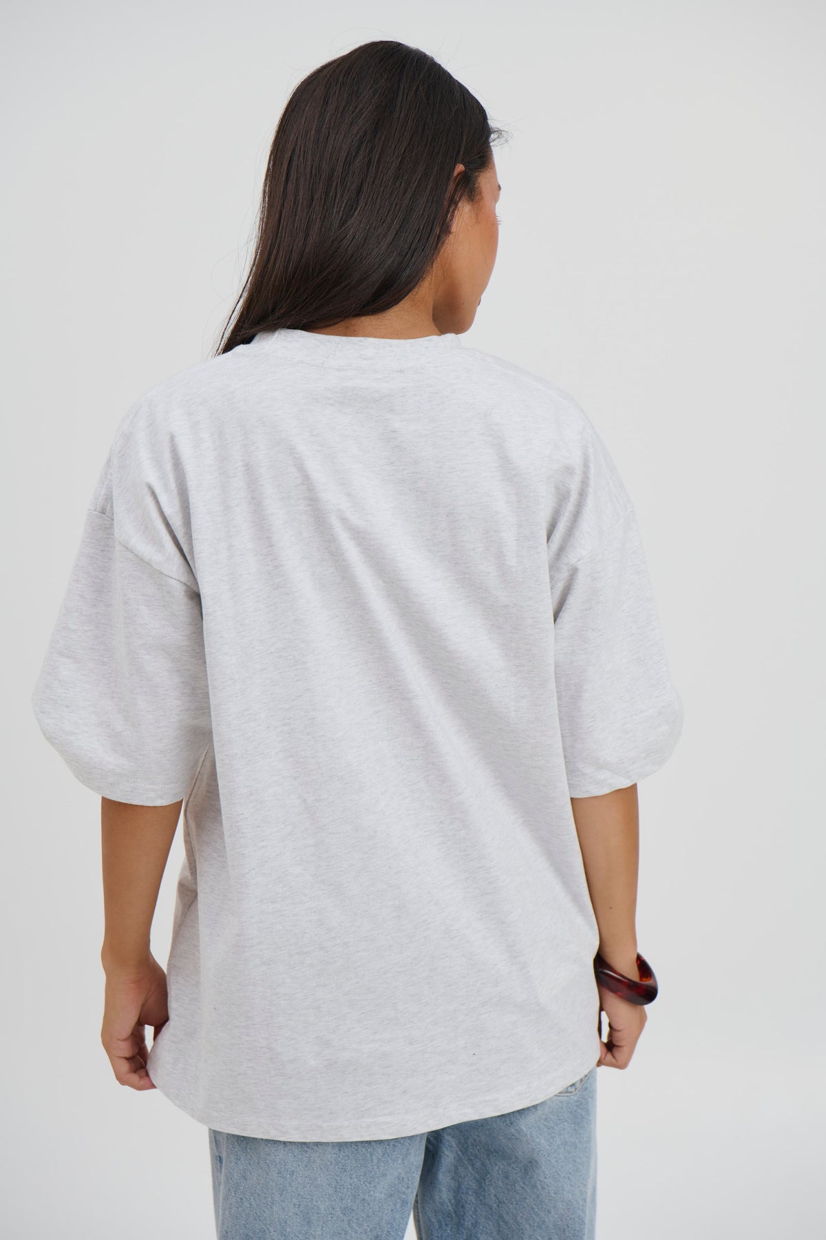 Unisex Midweight Signature Tee White Marle