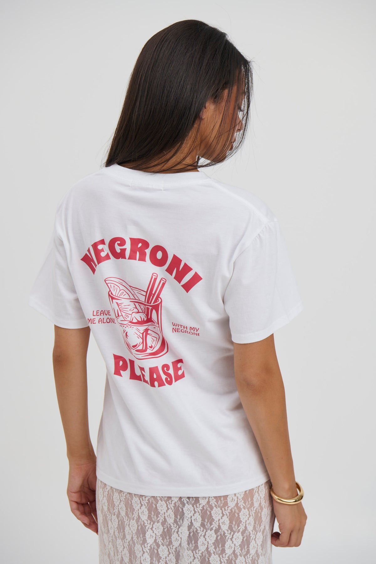 Negroni Please Tee White