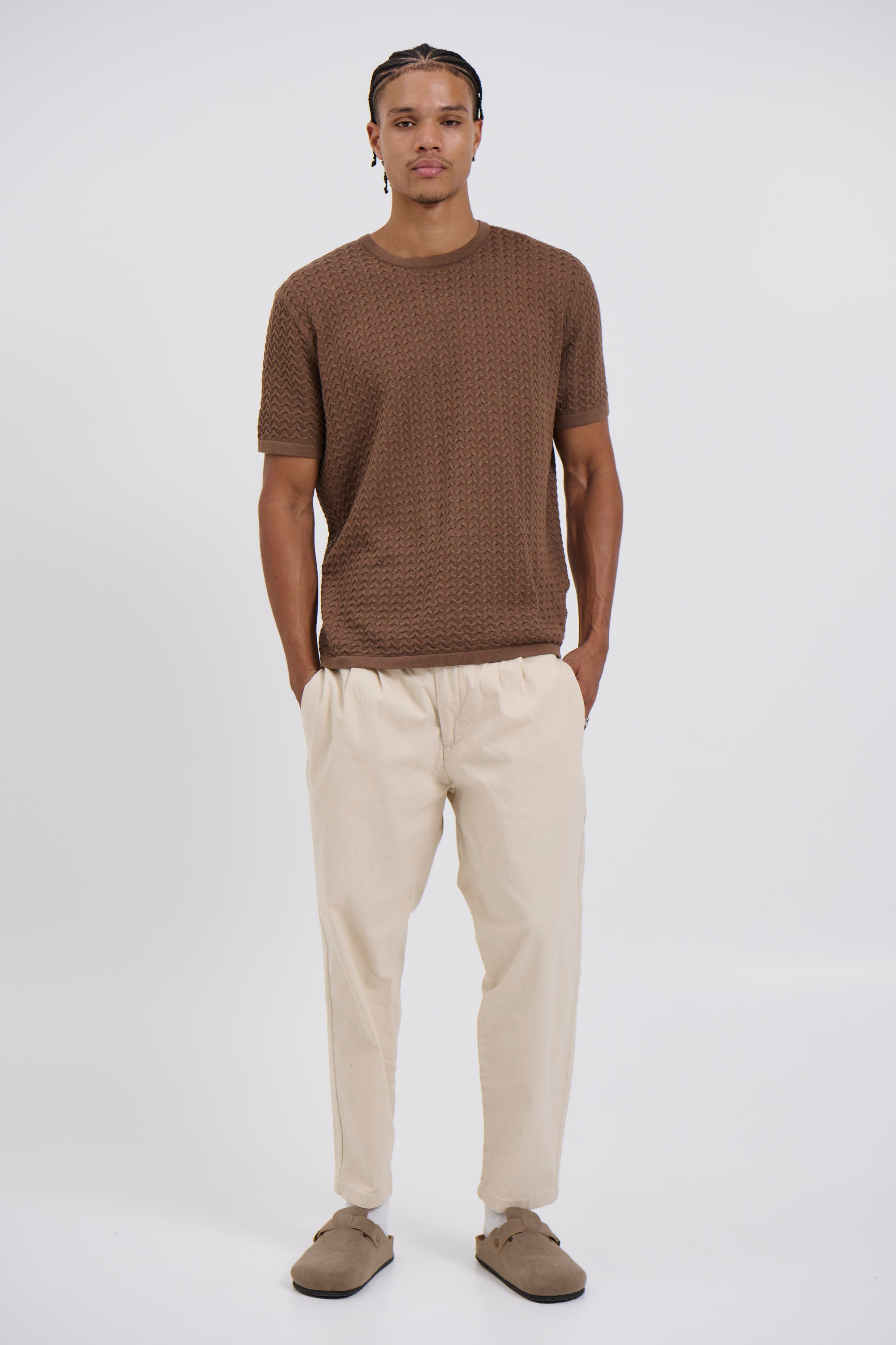NTH Cropped Pleat Pant Ivory