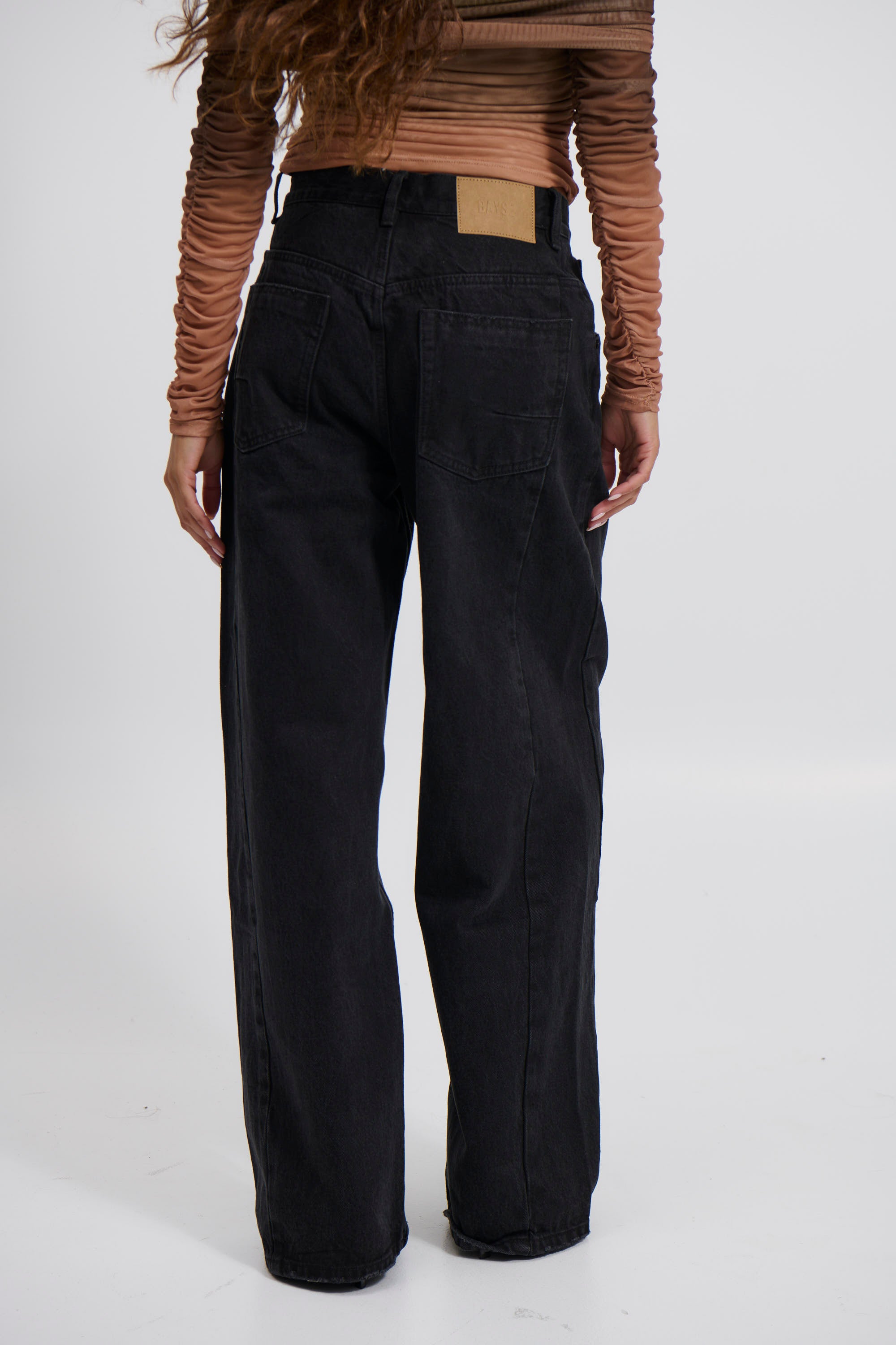 Palace Fold Waist Jean Backstage Black