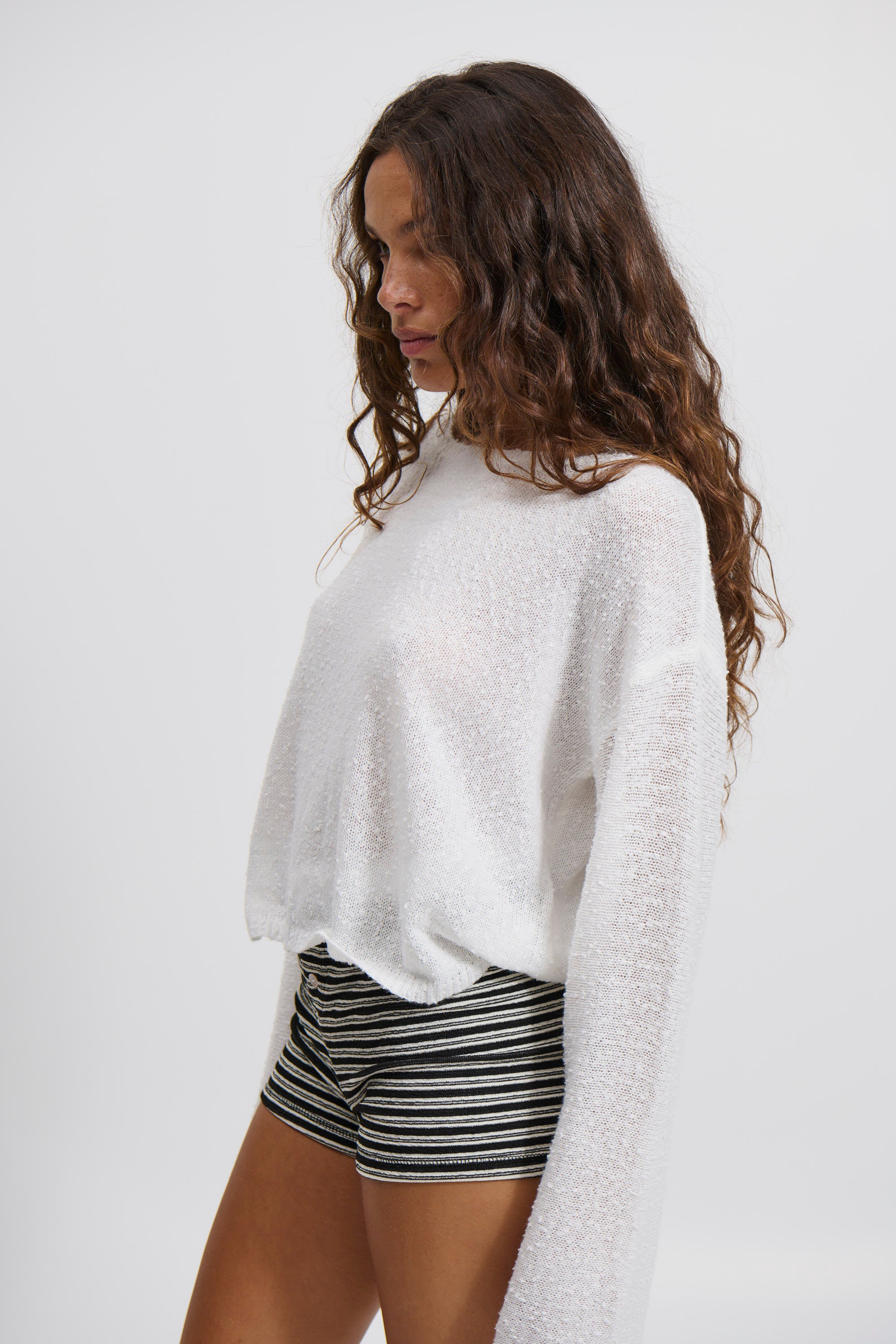 Shaye Long Sleeve Top White