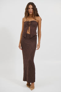 Summer Lace Top Chocolate