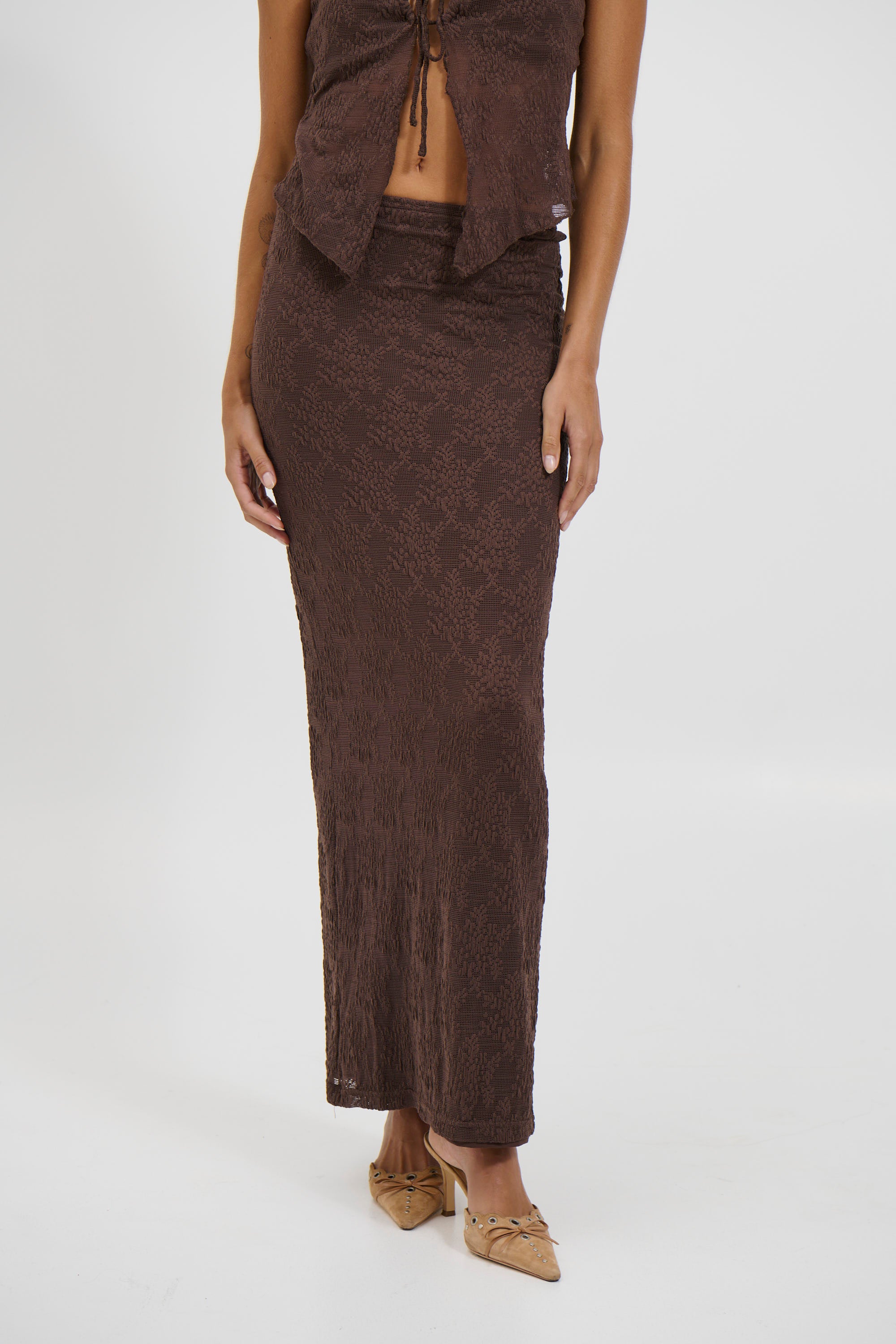 Summer Lace Skirt Chocolate