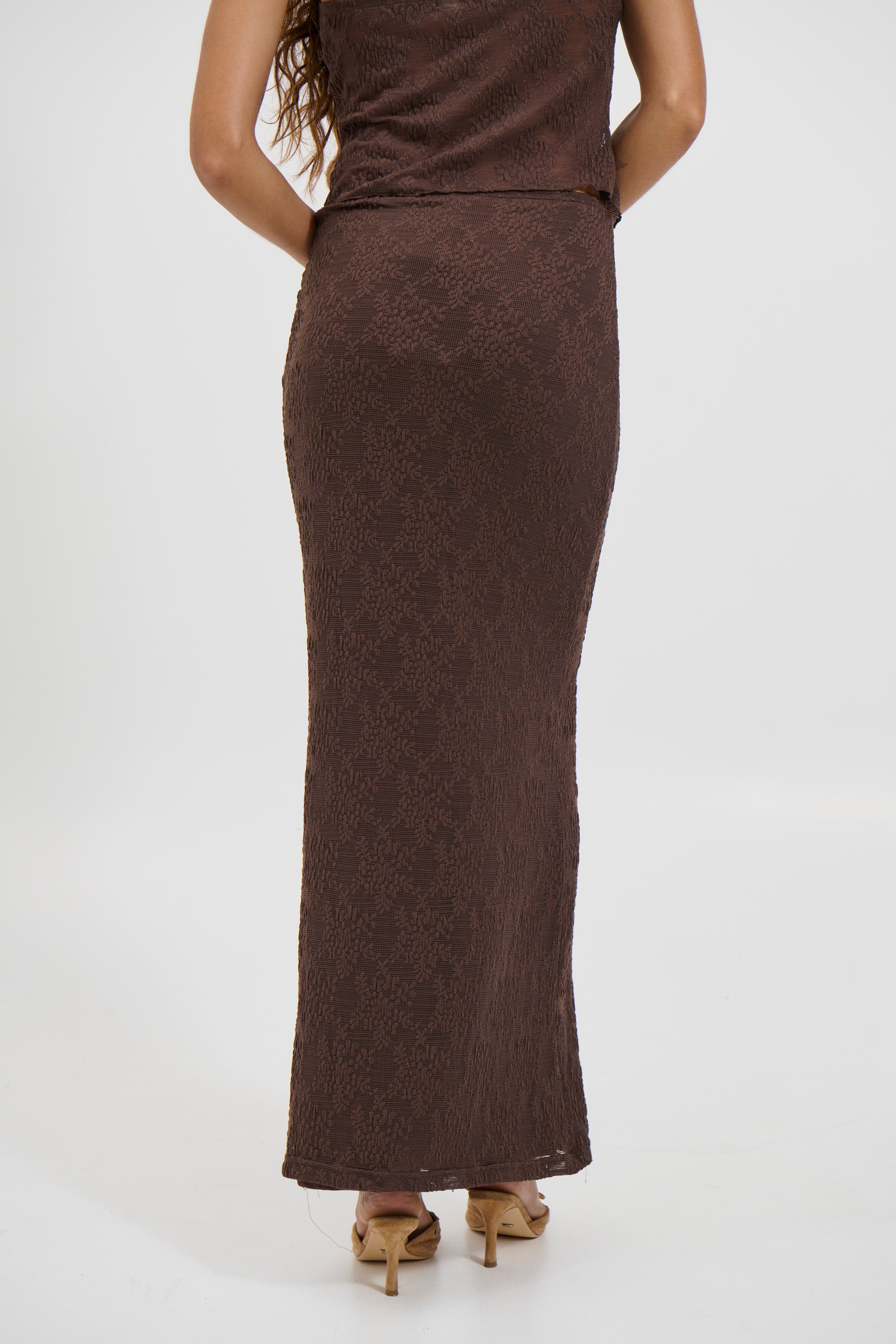 Summer Lace Skirt Chocolate