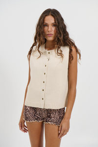 Cassia Knitted Vest Cream